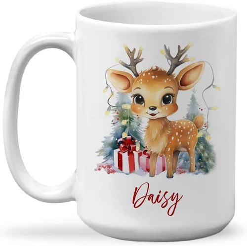 Vista 11 de Taza de regalo de invierno personalizada, taza de café con nombre personalizado con diseño de oso polar, taza de oso polar personalizada, regalo