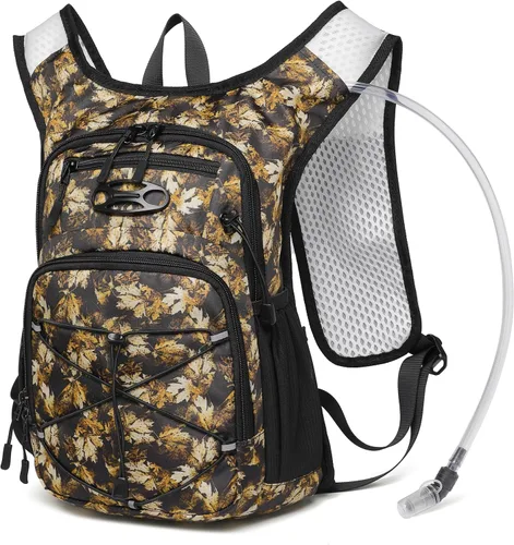 Vista 10 de Mochila de hidratación ligera Wotony con vejiga de agua de 2L O 3L para ciclismo, senderismo, rave - Mochila de agua para hombres y mujeres