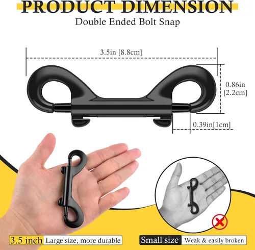 Vista 2 de ERKOON 3.5 Inch Double Sided Clips Trigger Snaps for Horse (30 Pack)