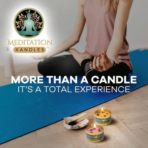 Vista 5 de Velas de meditación con cristales Velas de aromaterapia naturales para relajación y curación Velas de alivio del estrés para yoga, meditación