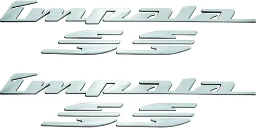 Vista 2 de 2 calcomanías de repuesto para Impala Ss para el panel trasero del panel trasero de Impala 3D, para Impala 1994 1995 1996 (cromado)