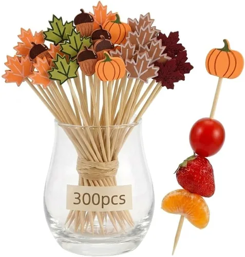 Vista 14 de 300 púas de cóctel de bandera estadounidense, brochetas de bambú de estrella de 4.7 pulgadas para aperitivos de frutas, suministros de fiesta