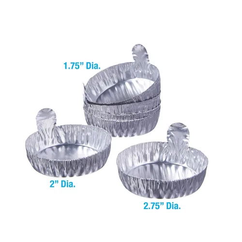 Vista 7 de 80065L - Plato de pesaje desechable de aluminio, con lados engarzados y lengüeta, 2.756 in de diámetro interior (paquete de 100)