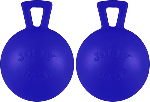 Vista 7 de Jolly Pets Tug-n-Toss - Pelota de juguete resistente para perros con asa, 3 pulgadas/mini, azul, Modelo: 403 BL