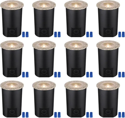 Vista 10 de LEONLITE Luces LED de pozo de 3W 5CCT para paisaje, 12-24V AC/DC de bajo voltaje, CRI90 IP67 luces de pozo enterrado al aire libre, carcasa de Negro