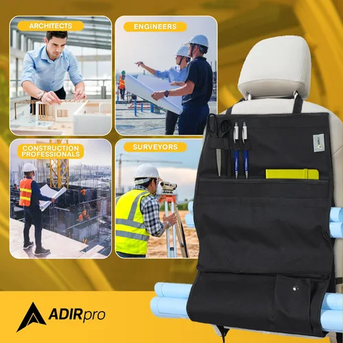 Vista 2 de Adir Corp. Blueprints - Soporte de coche para camiones y automóviles con múltiples ranuras y bolsillo frontal con cremallera