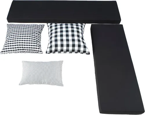 Vista 22 de Linon Harris Apple Verde 2 piezas de cojín de rincón con 3 almohadas de acento coordinadas de Linon - Solo se ajusta a la colección Harris Nook