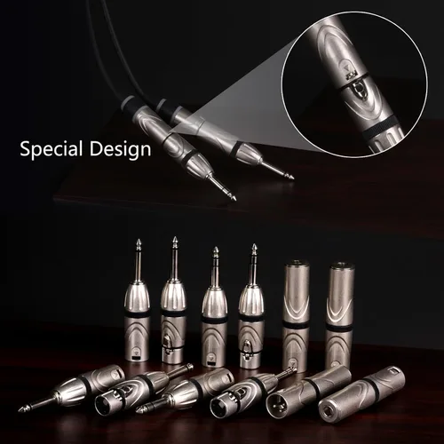 Vista 6 de 1/4"/6.35MM Mono/TS macho a XLR hembra adaptador de audio Accesorios de guitarra (D1050)
