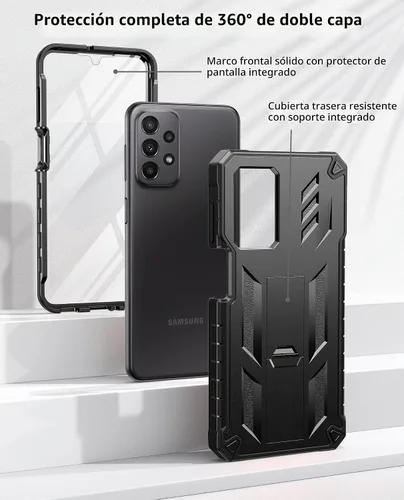 Vista 6 de FNTCASE Funda para Samsung Galaxy A23 5G con protector de pantalla