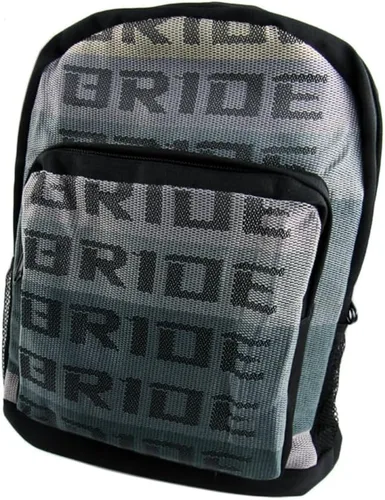 Vista 10 de W-POWER JDM Bride Racing Mochila de viaje para laptop, parte inferior marrón con correas de arnés ajustables (XL-negro)