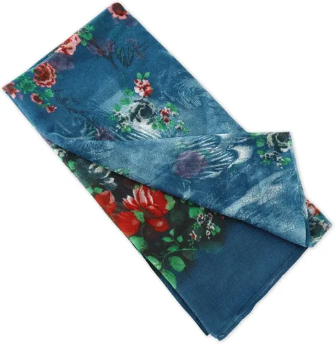 Vista 8 de Ligeras mascadas de moda GERINLY con estampados de flores, mascada de algodón para mujer.