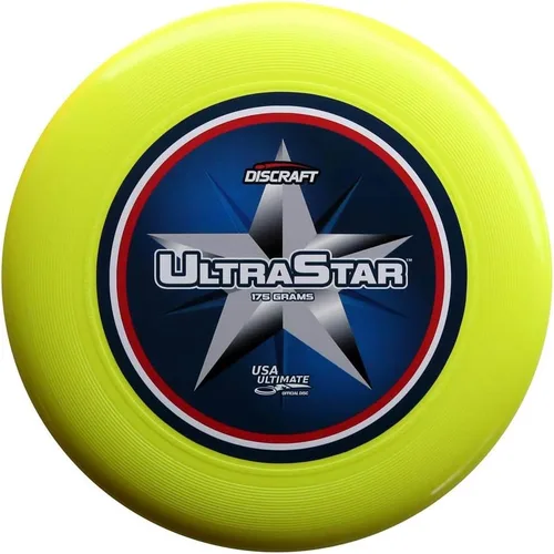 Vista 5 de Discraft USA Ultimate Center Print Super Color Ultra-Star 6.17 oz Ultimate Flying Disc Blanco