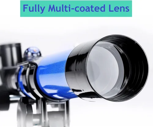 Vista 3 de Telescopio para niños 400x40mm con trípode y buscador de alcance, telescopio portátil para niños y principiantes, telescopio de viaje con 3 oculares
