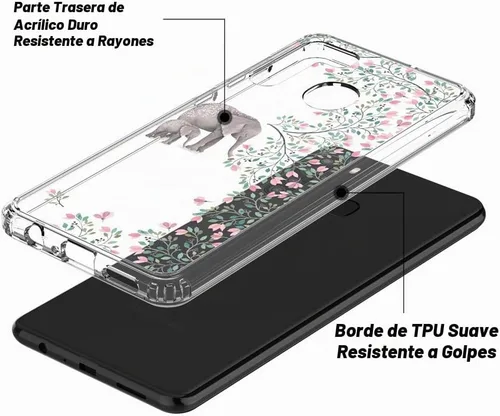Vista 7 de Funda transparente para Samsung Galaxy A21 (6.4", 2020) [Elefante]