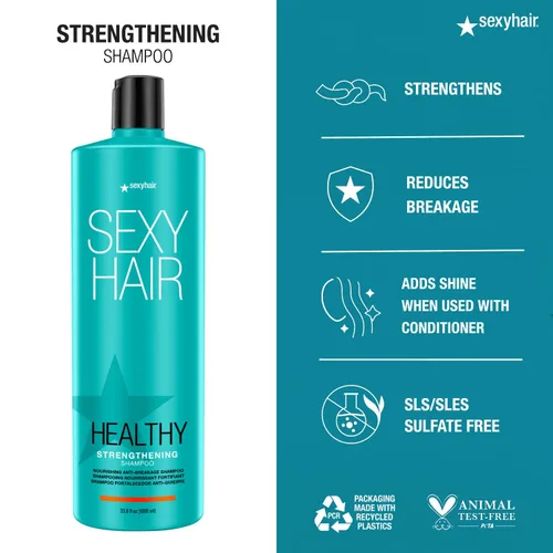 Vista 3 de SexyHair Champú y acondicionador anti-rotura saludable Ayuda a proporcionar fuerza y flexibilidad al cabello dañado SLS y SLES sin sulfato