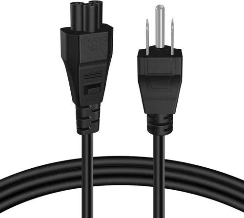 Vista 5 de TNP Cable de alimentación para portátil de 3 clavijas, IEC C5 a NEMA 5-15P, cable de 3 pies Cable de repuesto estilo Mickey Mouse para adaptadores
