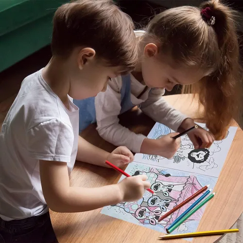 Vista 6 de ArtCreativity Libros para colorear de animales del zoológico para niños, paquete de 12, folletos de colores grandes de 8.25 x 11 pulgadas, premios