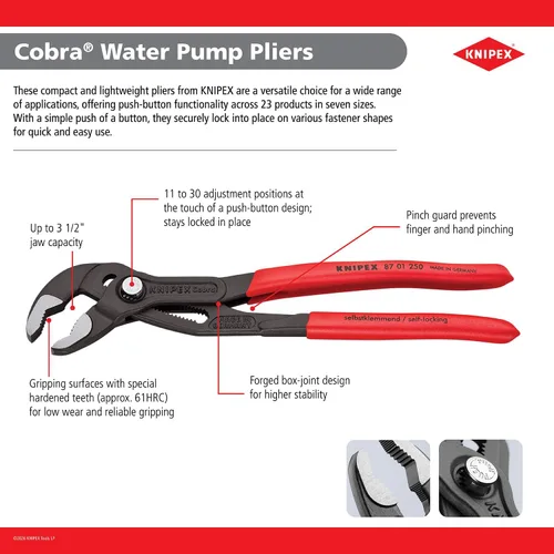 Vista 2 de KNIPEX 87 01 125 Alicates Cobra SBA