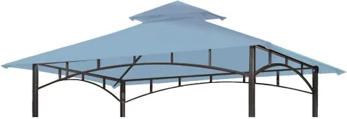 Vista 16 de Eurmax USA Cubierta de Reemplazo para Cenador de Parrilla de Alto Rendimiento 5x8, Toldo para Refugio de Barbacoa (Cacao)