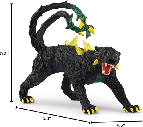 Vista 7 de Schleich Eldrador Creatures Mythical Shadow Panther Figura de acción – Pantera de sombra traviesa con espinas transparentes, juguete duradero