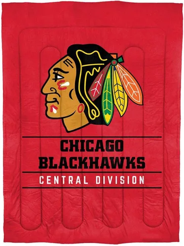 Vista 2 de Juego de edredón y funda de almohada para cama individual o matrimonial/queen, con licencia oficial de la NHL