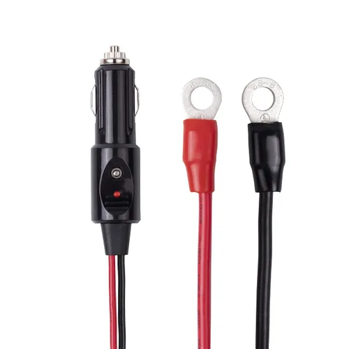 Vista 5 de Enchufe de cigarrillos macho a macho de 12 AWG resistente para encendedor de cigarrillos, cable de carga con luces LED de 3 pies (3 pies)