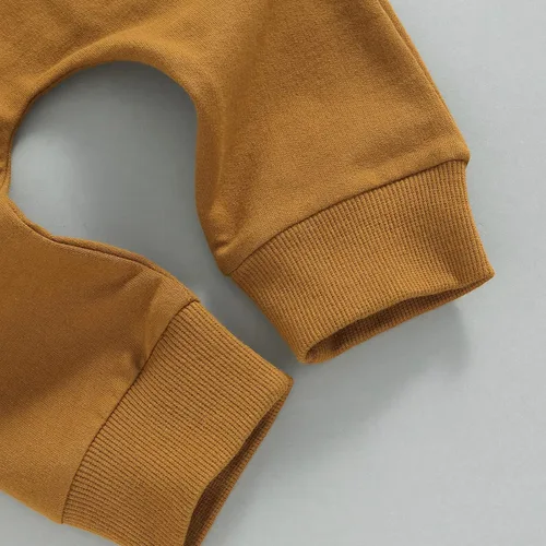 Vista 5 de Doisbetthsay Ropa de otoño e invierno para bebés y niños pequeños, sudadera con cuello redondo, sudadera con cuello redondo y pantalón largo, 2