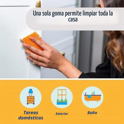 Vista 3 de Scrub Daddy Eraser Daddy 10x, esponja mágica para paredes pintadas, limpiador de zócalos, esponjas de melamina, almohadillas de limpieza de doble