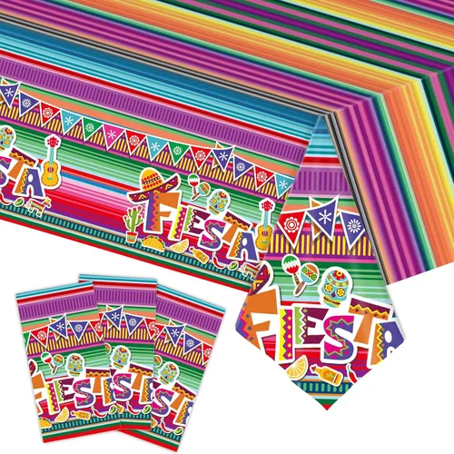 Vista 21 de SpinLaLa Mantel de plástico desechable de 3 piezas de 54 x 108 pulgadas, diseño de fuegos artificiales negros y horizonte urbano para fiestas de Año