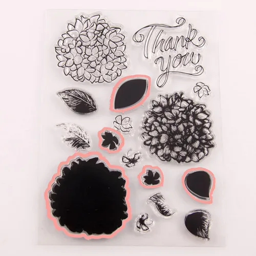 Vista 5 de Juegos de sellos y troqueles de silicona transparentes para hacer tarjetas, plantillas de corte para álbumes de recortes, álbum de fotos, papel
