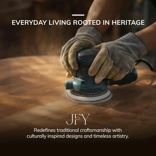 Vista 7 de JFY Designs Espejo de Pared y Acento - Decoración de Pared - Espejo de Tocador con Marco de Madera Diseñada, Espejos Montados en Pared Estilo Boho