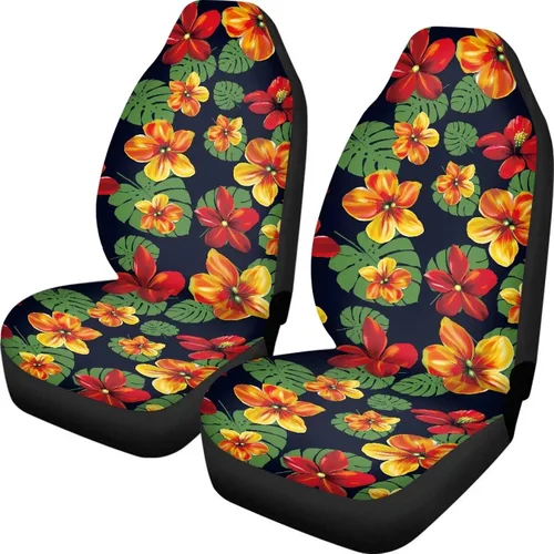 Vista 27 de INSTANTARTS Fundas de asiento de coche con diseño de dalia estética, solo para asientos delanteros, protector de asiento de vehículo, 2 unids/set