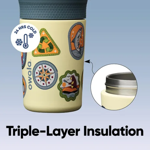 Vista 3 de Owala Vaso de 12 oz. - Acero Inoxidable - Badge Buddy