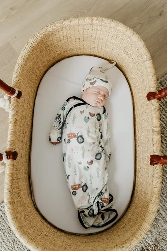 Vista 4 de Copper Pearl Baby Beanie Hat Top Knot