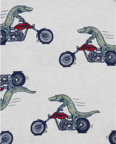 Vista 2 de Carter's Pijama de algodón de 4 piezas para niño, Ciclista Cocodrilo