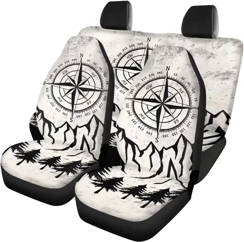 Vista 22 de Howilath 250 USA Anniversary - Juego de 4 fundas de asiento de automóvil de ajuste universal para asientos delanteros y traseros para uso en todas