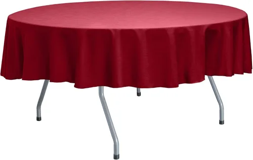 Vista 29 de Ultimate Textile Mantel redondo reversible Shantung Satin Majestic de 84 pulgadas, color rosa hielo