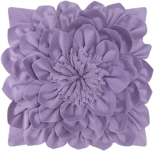 Vista 14 de OiseauVoler Fundas de almohada decorativas con flores 3D de 18 x 18 Verde manzana