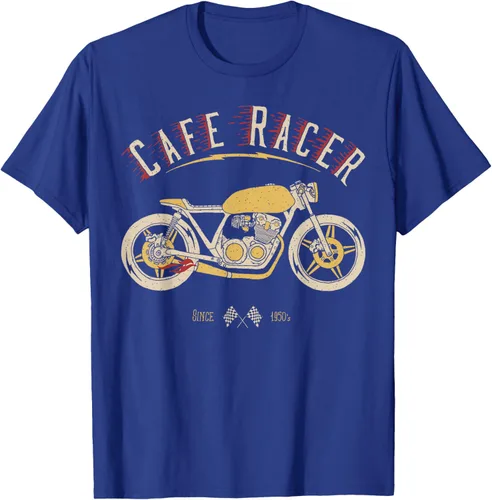 Vista 22 de Camiseta Cafe Racer - Old School - Camiseta de motocicleta vintage Negro