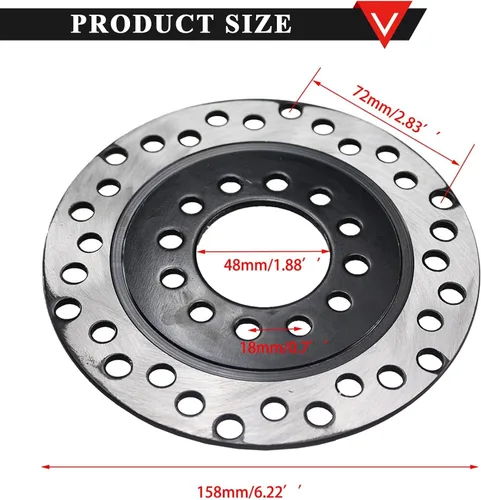 Vista 2 de PRO BAT Sistema de pinza de freno de disco hidráulico trasero con pastillas y rotor de disco para 50cc 110cc 125cc 150cc 200cc 250cc Quad Dirt Bike
