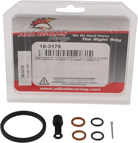 Vista 3 de All Balls Kit de reconstrucción de pinza de carreras delantera 18-3179 compatible con/repuesto para Honda CB 350 F 1972-74, CB 500 K Four 1974, CB