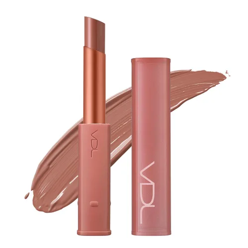 Vista 8 de VDL Lip Stain Comfort Slip Lipstick 13, Cafe Romano, lápiz labial ligero, mate y suave para una comodidad sin esfuerzo. Color de labios vibrante
