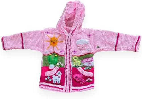 Vista 16 de Peruvian Wool Knitted Sweater with hoodie for babies & toddlers, Unisex, Chompas Peruanas, fall winter sweater