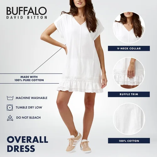 Vista 4 de Buffalo David Bitton Vestido tipo camiseta para mujer