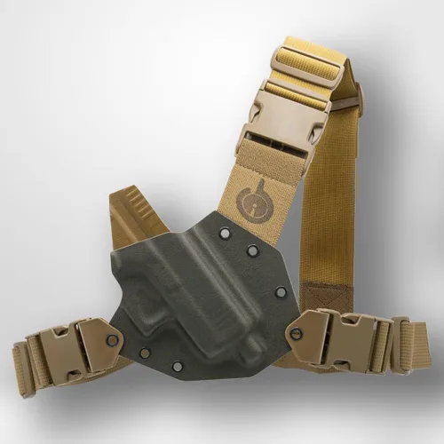 Vista 10 de Cartuchera de pecho Kenai para Glock - MAS Gris/Coyote