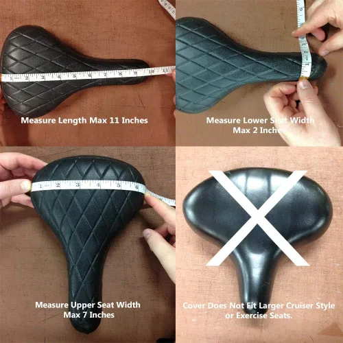 Vista 2 de Funda de asiento de bicicleta de piel de oveja de ajuste seguro - Engel