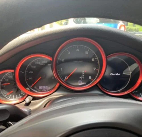 Vista 8 de 5 anillos rojos para tablero de instrumentos para Porsche Cayenne, 911, Panamera