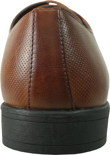 Vista 8 de bravo! Zapato de vestir para hombre King clásico con cordones Oxford liso o puntera o punta de ala de cuero calcetín ancho medio y ancho tamaño de 6