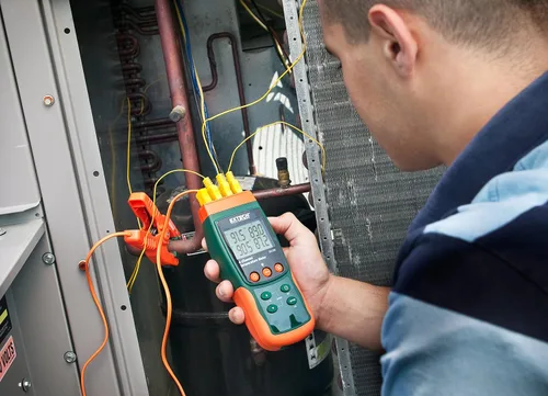 Vista 2 de Extech SDL200 Termómetro de cuatro canales SD Logger Registro de 4 canales, 6 tipos de termopar (J/K/E/T/R/S), RTD Pt100 de 2 canales, tarjeta SD