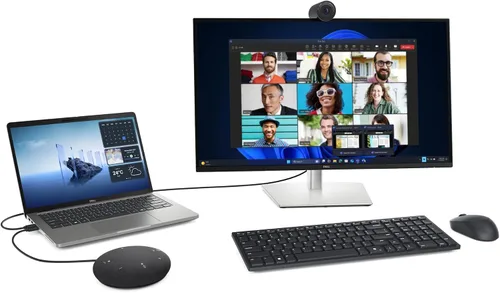 Vista 8 de Dell Altavoz Pro con cable - SP325 - USB-C, certificado Zoom/Microsoft Teams, 4 micrófonos omnidireccionales, micrófonos de cancelación de ruido